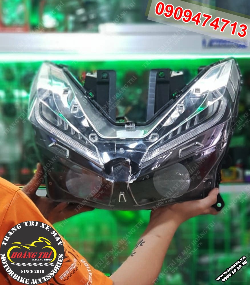 Độ đèn Bi cầu Led Kenzo cho xe Vario 2018